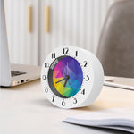 Colorful Polygonal Geometric Print Alarm Clock
