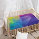 Colorful Polygonal Geometric Print Baby Crib Sheet