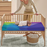 Colorful Polygonal Geometric Print Baby Crib Sheet