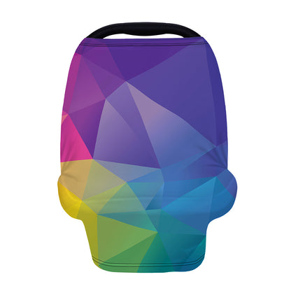 Colorful Polygonal Geometric Print Baby Seat Cover