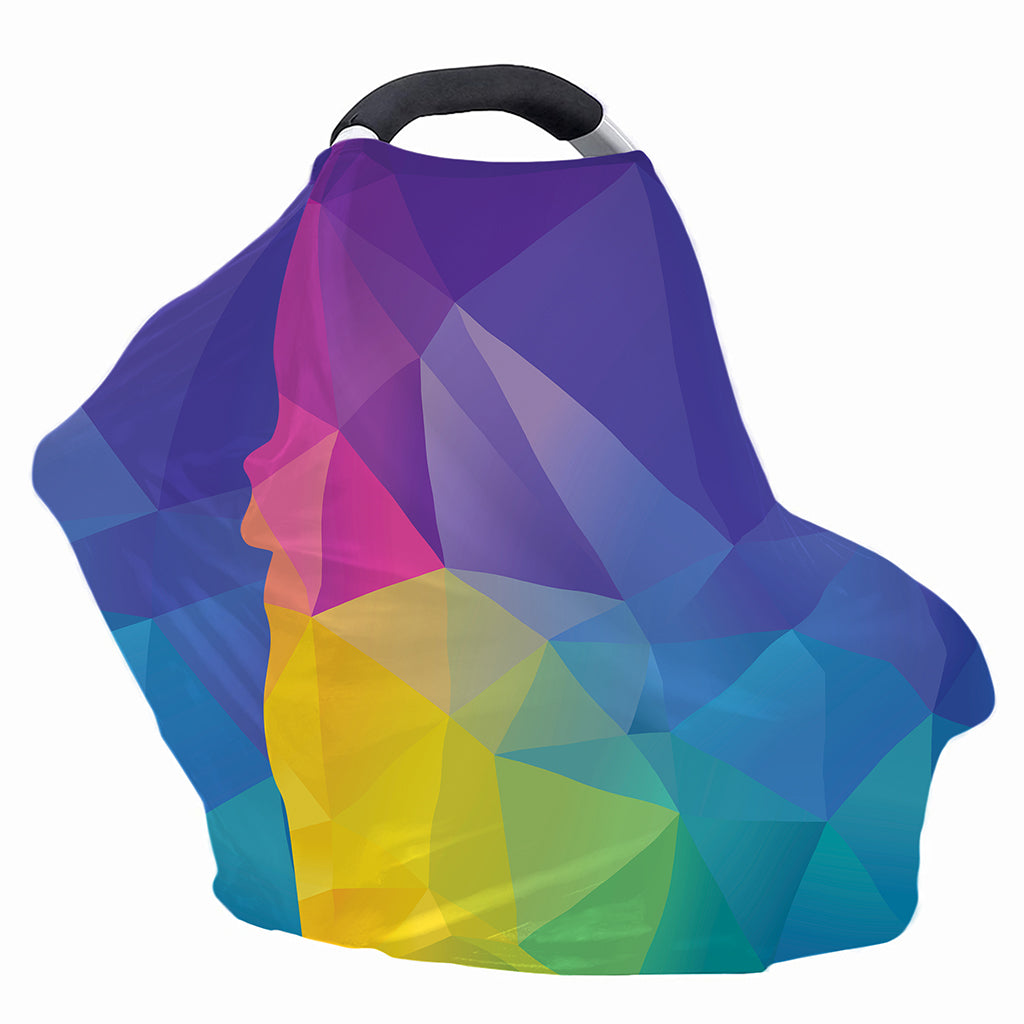 Colorful Polygonal Geometric Print Baby Seat Cover