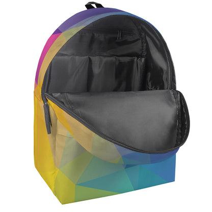 Colorful Polygonal Geometric Print Backpack