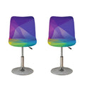 Colorful Polygonal Geometric Print Bar Stool Covers