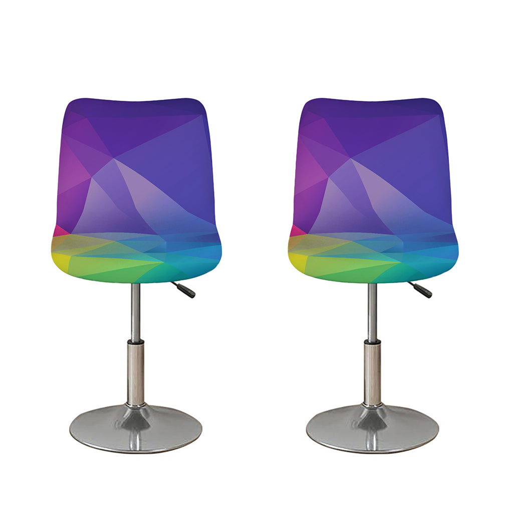 Colorful Polygonal Geometric Print Bar Stool Covers