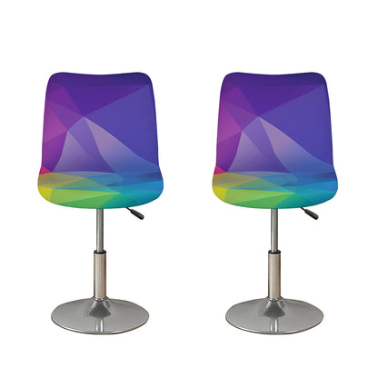 Colorful Polygonal Geometric Print Bar Stool Covers