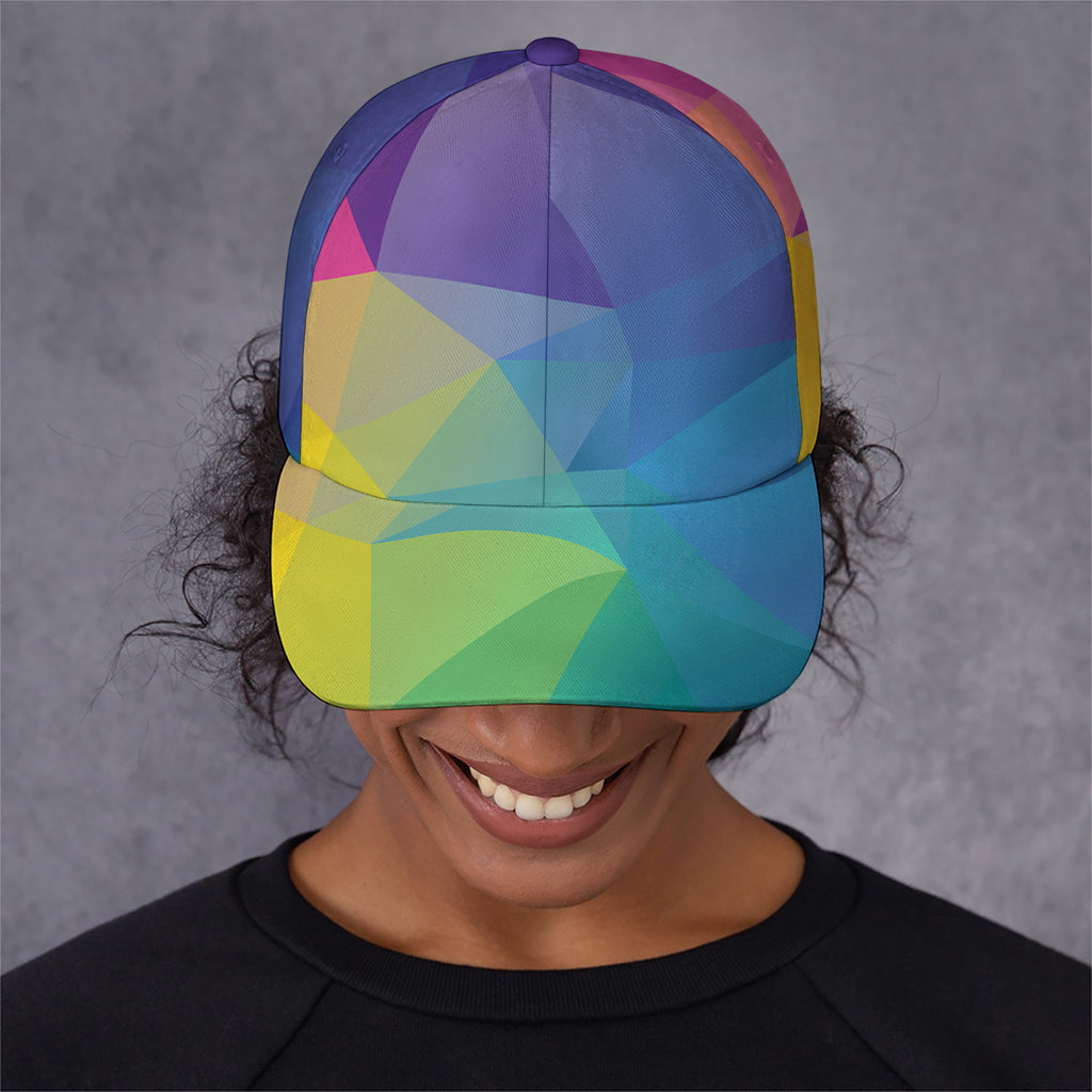 Colorful Polygonal Geometric Print Baseball Cap