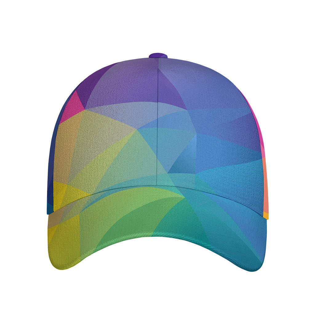 Colorful Polygonal Geometric Print Baseball Cap