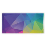 Colorful Polygonal Geometric Print Beach Towel