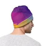 Colorful Polygonal Geometric Print Beanie