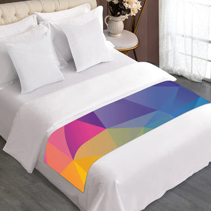 Colorful Polygonal Geometric Print Bed Runner