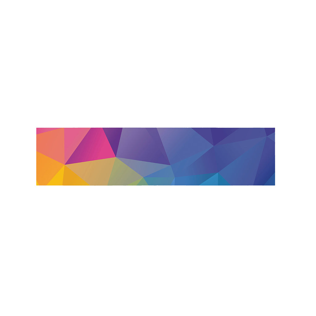 Colorful Polygonal Geometric Print Bed Runner