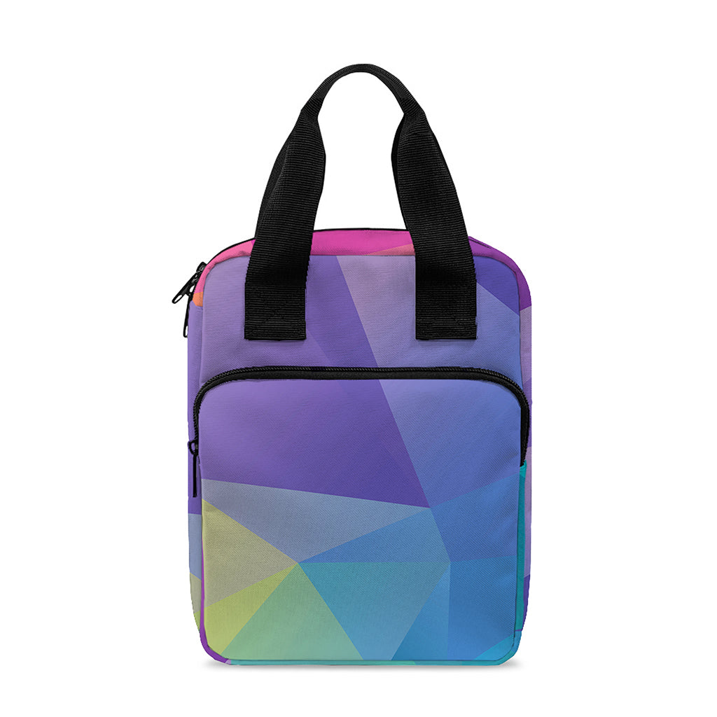 Colorful Polygonal Geometric Print Bible Tote Bag