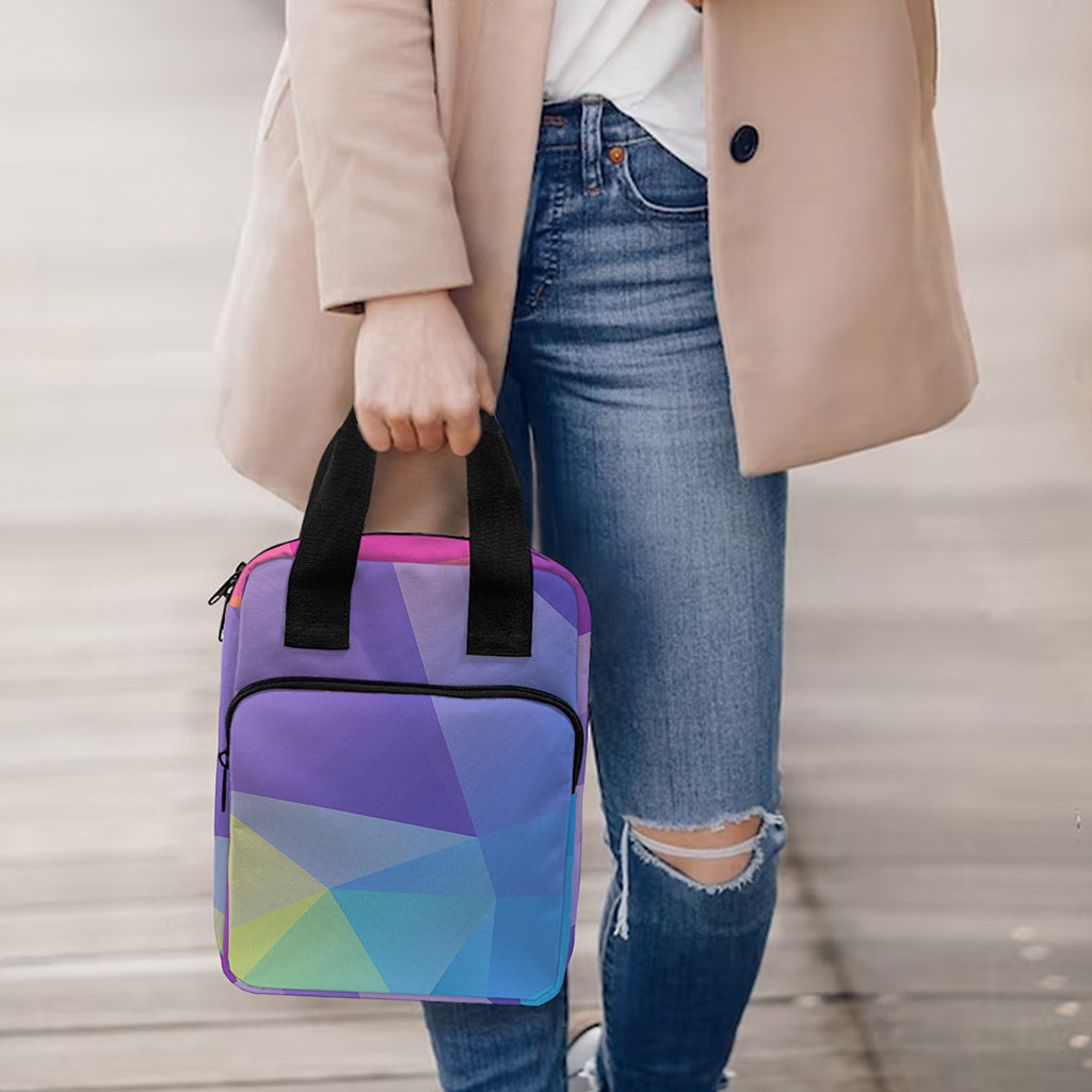 Colorful Polygonal Geometric Print Bible Tote Bag