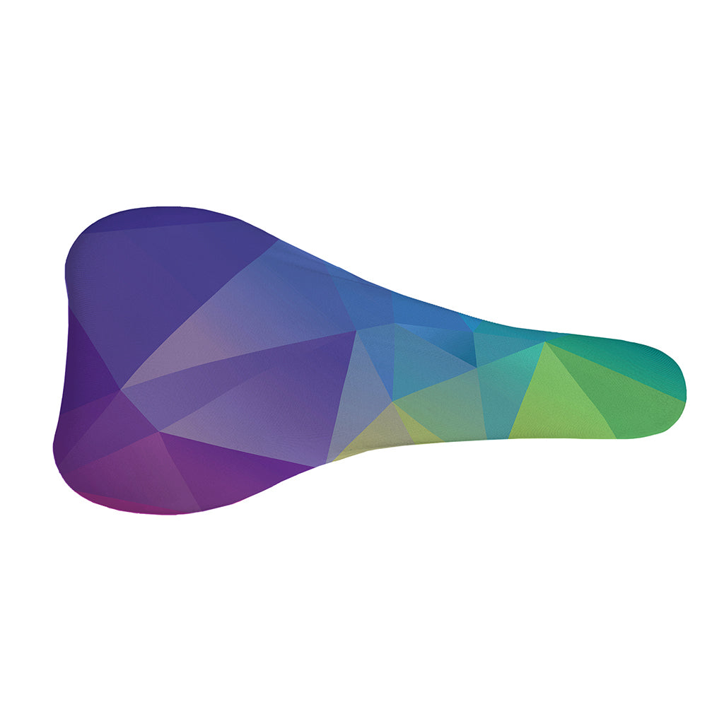 Colorful Polygonal Geometric Print Bicycle Seat Cover