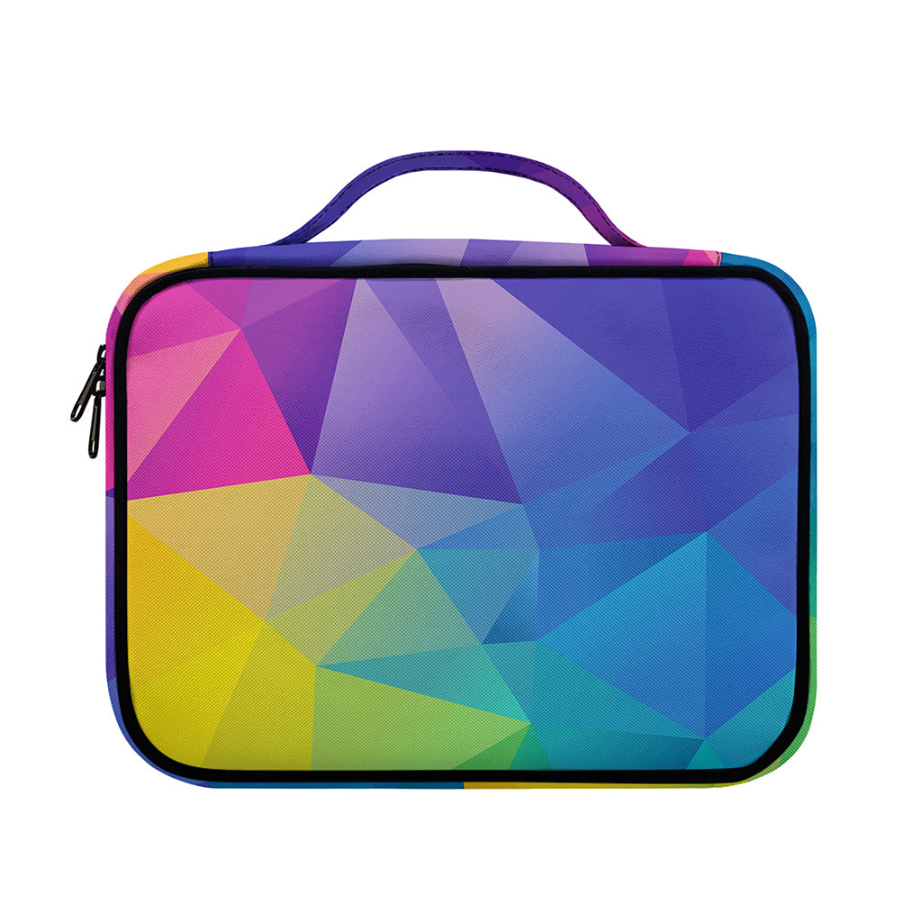 Colorful Polygonal Geometric Print Briefcase Bible Bag