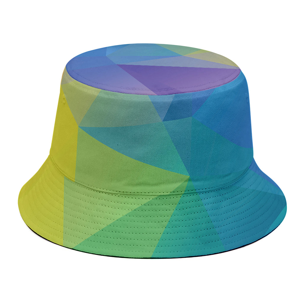 Colorful Polygonal Geometric Print Bucket Hat