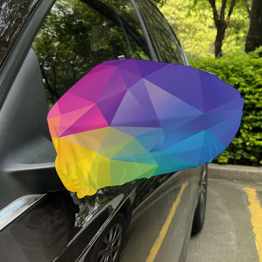 Colorful Polygonal Geometric Print Car Side Mirror Covers