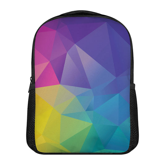 Colorful Polygonal Geometric Print Casual Backpack