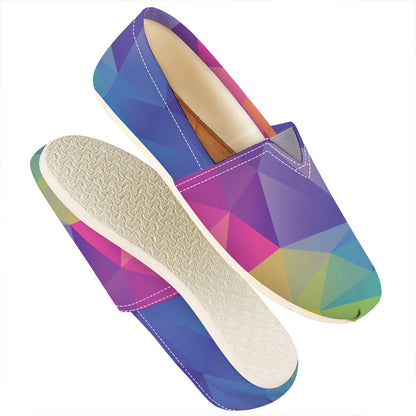 Colorful Polygonal Geometric Print Casual Shoes