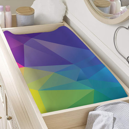 Colorful Polygonal Geometric Print Changing Pad Cover