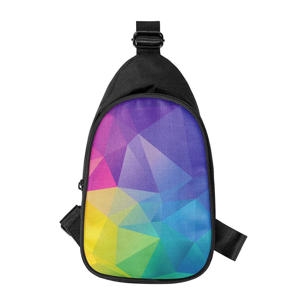 Colorful Polygonal Geometric Print Chest Bag