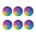 Colorful Polygonal Geometric Print Coaster Set