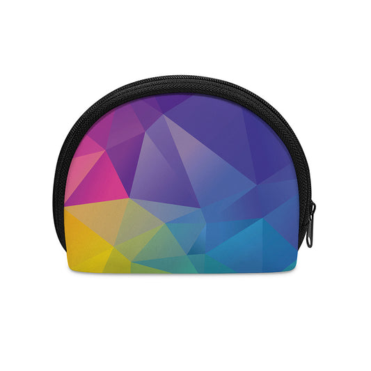 Colorful Polygonal Geometric Print Coin Purse