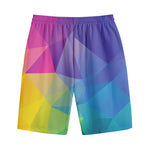 Colorful Polygonal Geometric Print Cotton Shorts