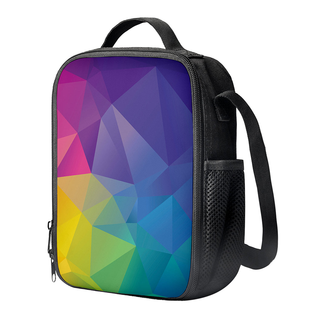 Colorful Polygonal Geometric Print Crossbody Lunch Bag