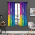 Colorful Polygonal Geometric Print Grommet Curtain Panels
