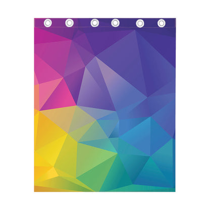 Colorful Polygonal Geometric Print Curtain