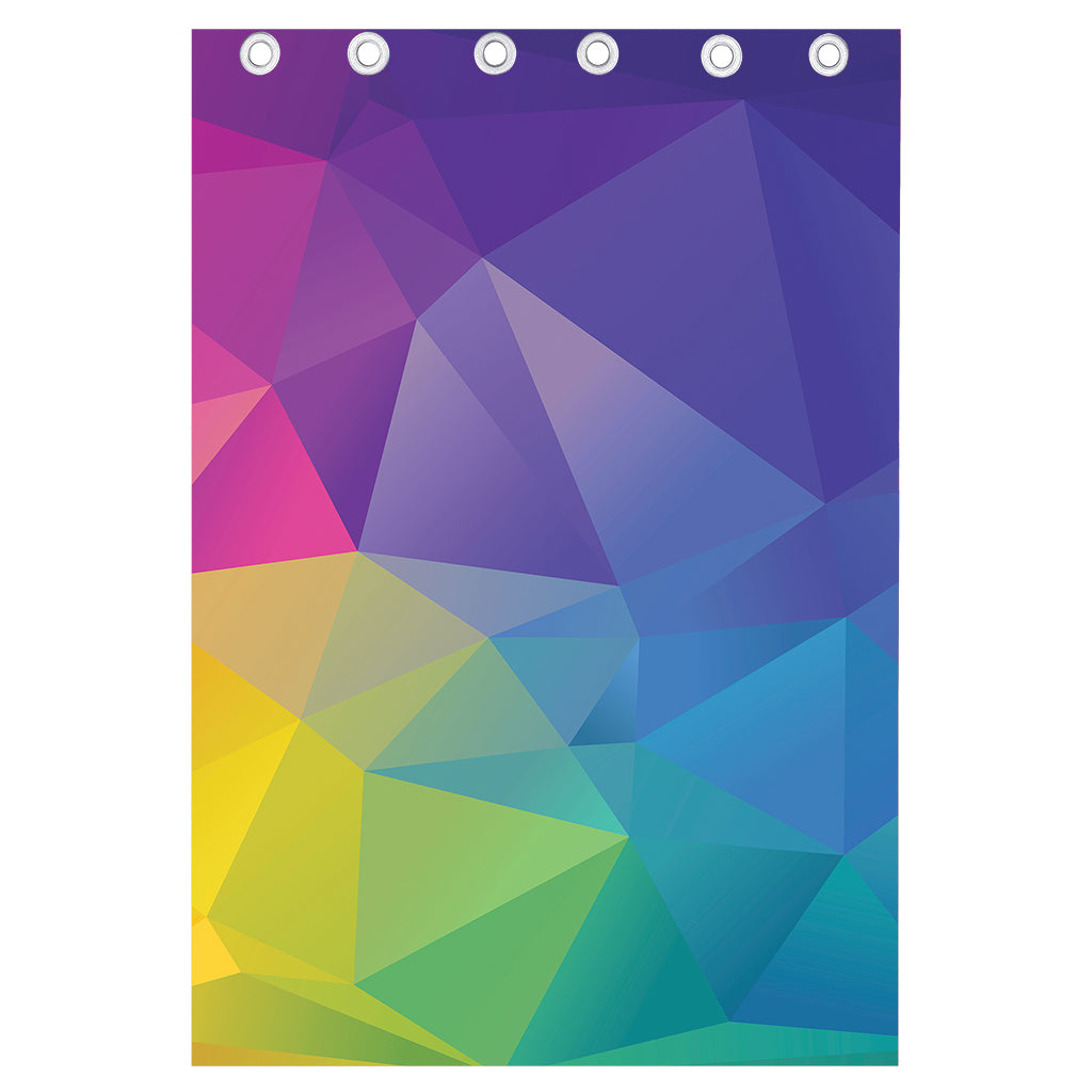 Colorful Polygonal Geometric Print Curtain