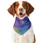 Colorful Polygonal Geometric Print Dog Bandana