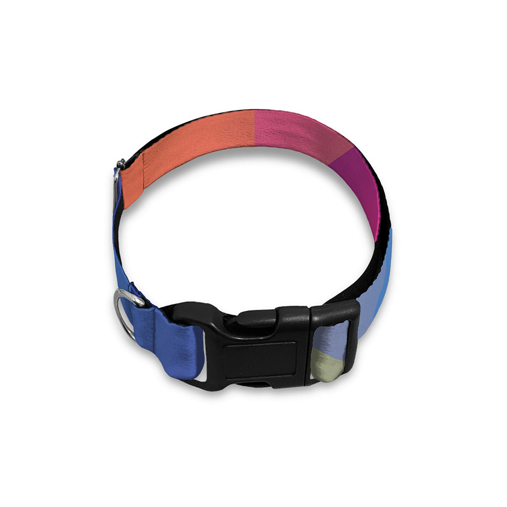 Colorful Polygonal Geometric Print Dog Collar