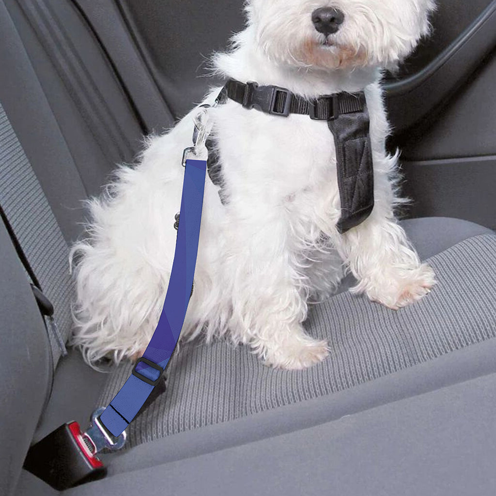 Colorful Polygonal Geometric Print Dog Seat Belt