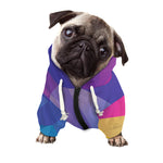 Colorful Polygonal Geometric Print Dog Zip Up Hoodie