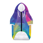Colorful Polygonal Geometric Print Dog Zip Up Hoodie