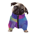 Colorful Polygonal Geometric Print Dog Zip Up Jacket