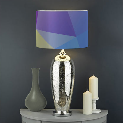 Colorful Polygonal Geometric Print Drum Lamp Shade