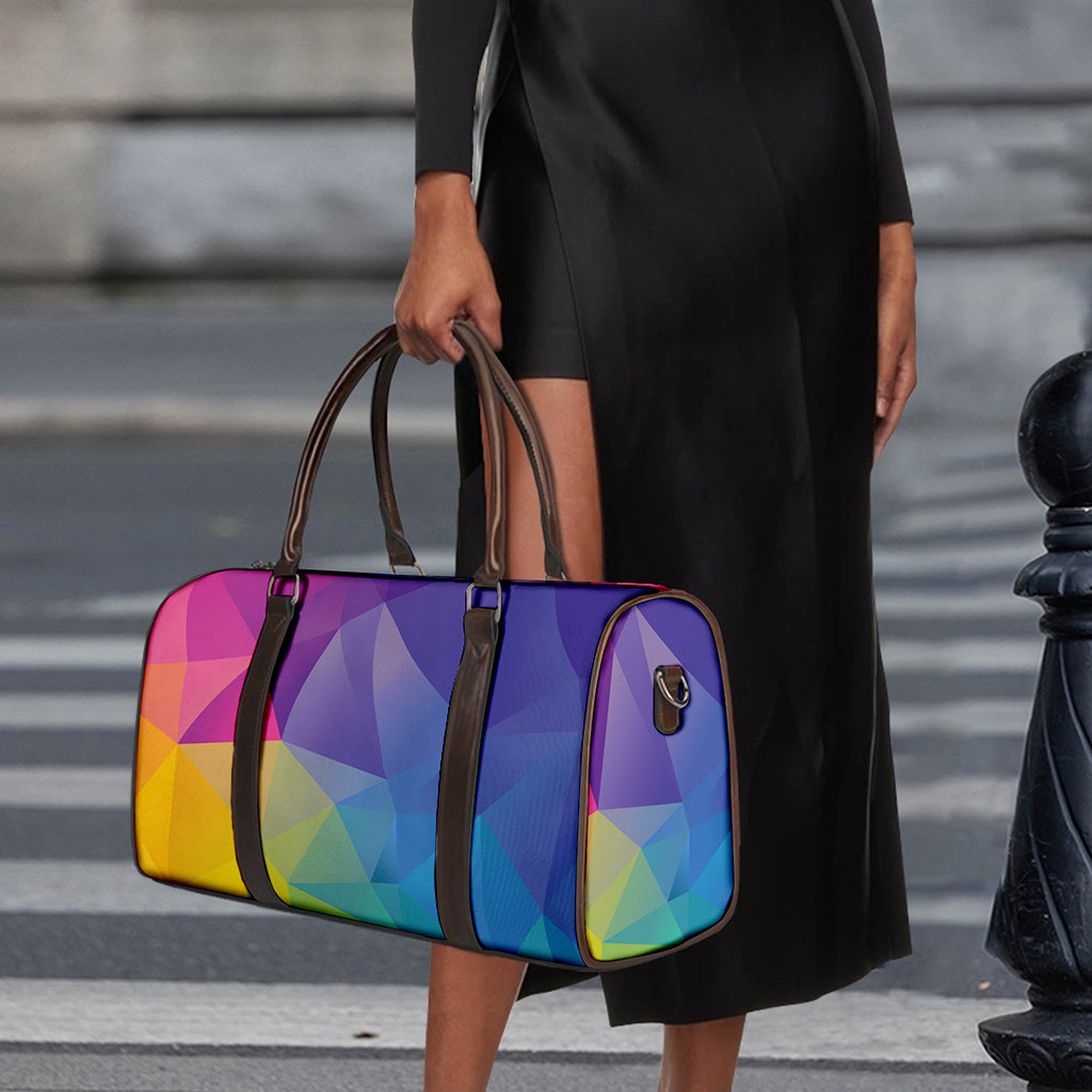 Colorful Polygonal Geometric Print Duffle Bag