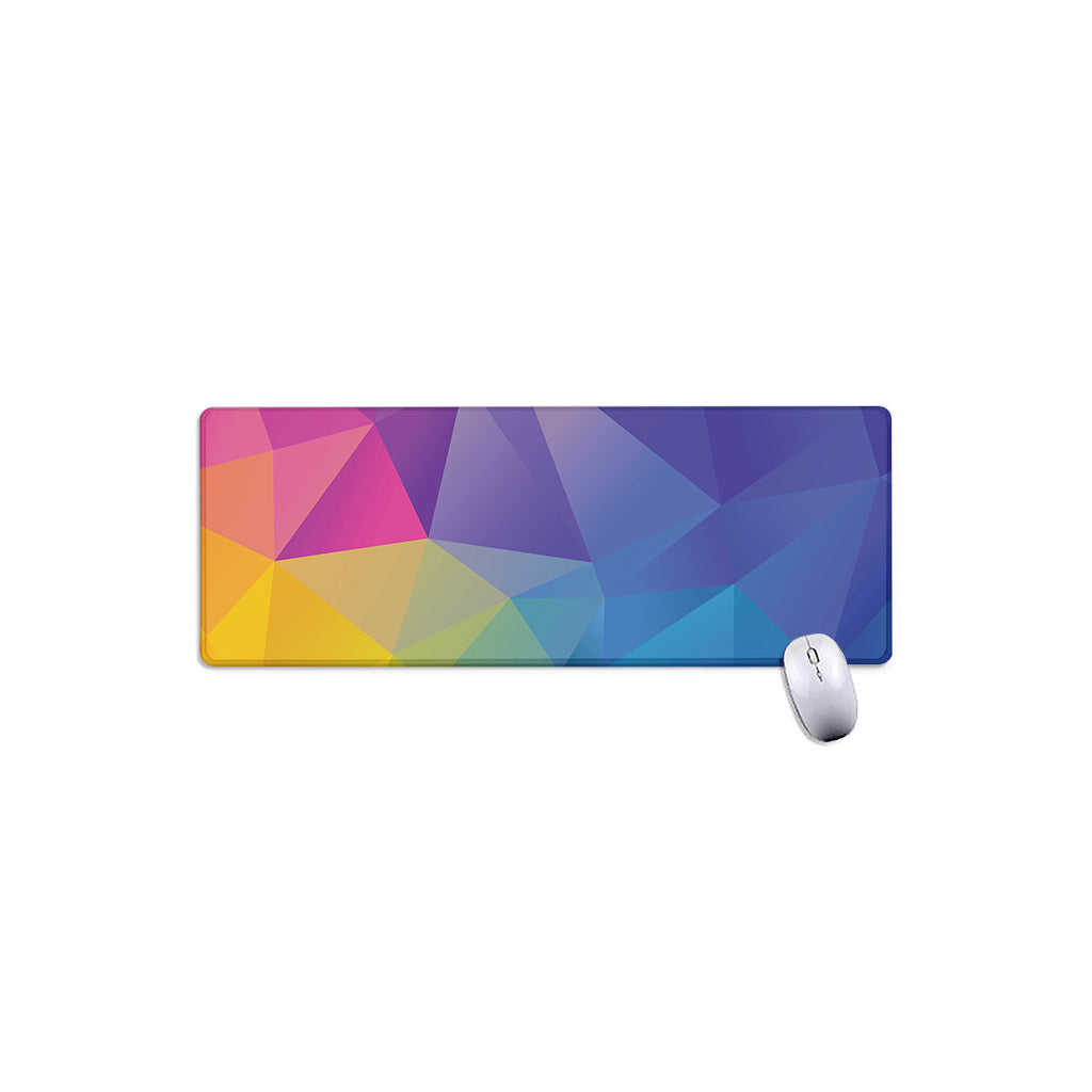 Colorful Polygonal Geometric Print Extended Mouse Pad