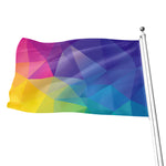 Colorful Polygonal Geometric Print Flag