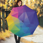 Colorful Polygonal Geometric Print Foldable Umbrella