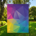 Colorful Polygonal Geometric Print Garden Flag