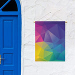 Colorful Polygonal Geometric Print Garden Flag