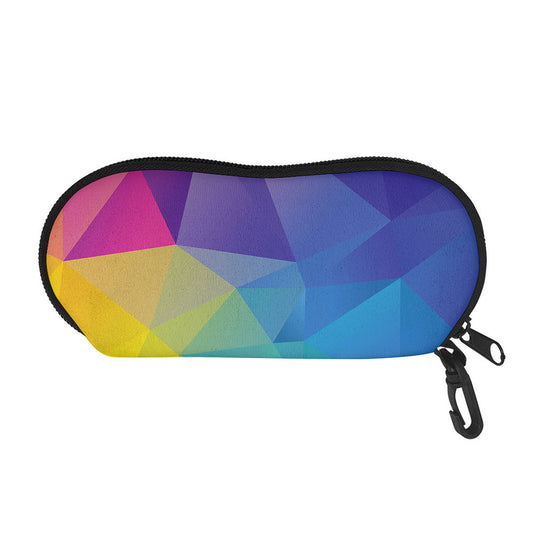 Colorful Polygonal Geometric Print Glasses Case