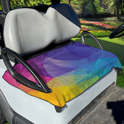 Colorful Polygonal Geometric Print Golf Cart Seat Cover