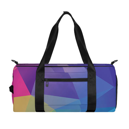 Colorful Polygonal Geometric Print Gym Bag