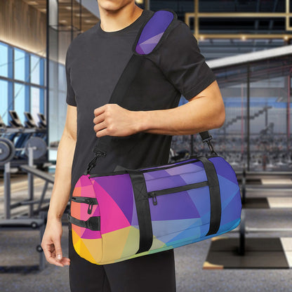 Colorful Polygonal Geometric Print Gym Bag