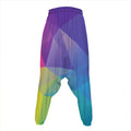 Colorful Polygonal Geometric Print Hammer Pants